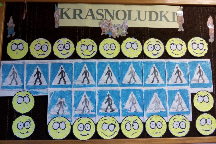 Prace plastyczne pp odblaskowa szkoła