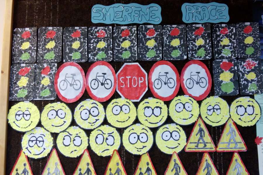 Prace plastyczne pp odblaskowa szkoła