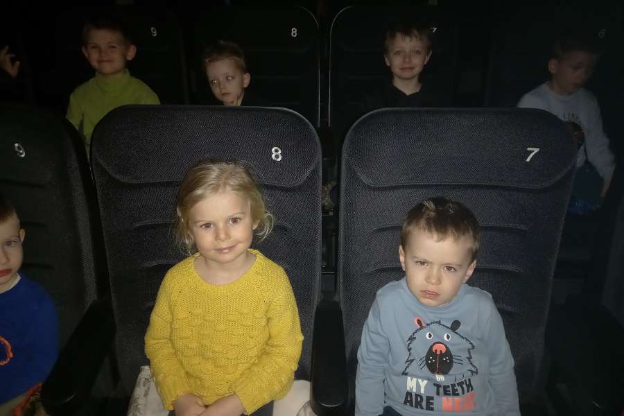 Wyjazd do kina na spektakl teatralny pt. " Plastusiowy pamietnik".