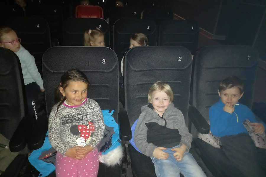 Wyjazd do kina na spektakl teatralny pt. " Plastusiowy pamietnik".