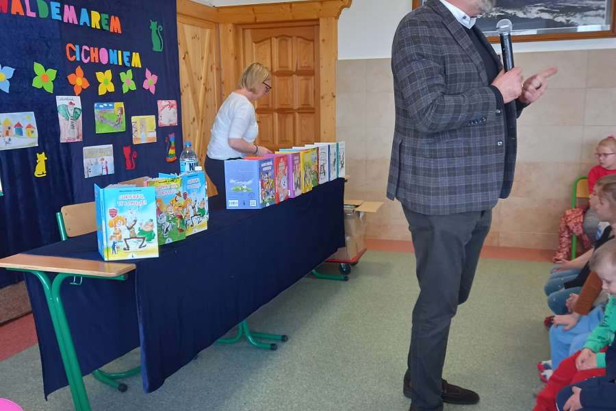 Wizyta Waldemara Cichonia w Szkole Podstawowej nr 7
