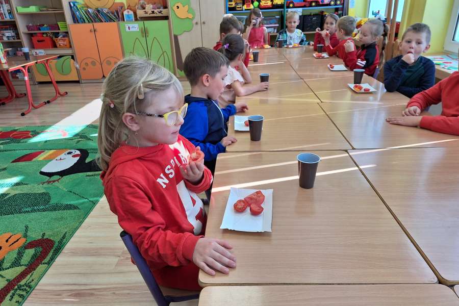 "Projekt Witaminki - pomidor" w grupie Smerfów