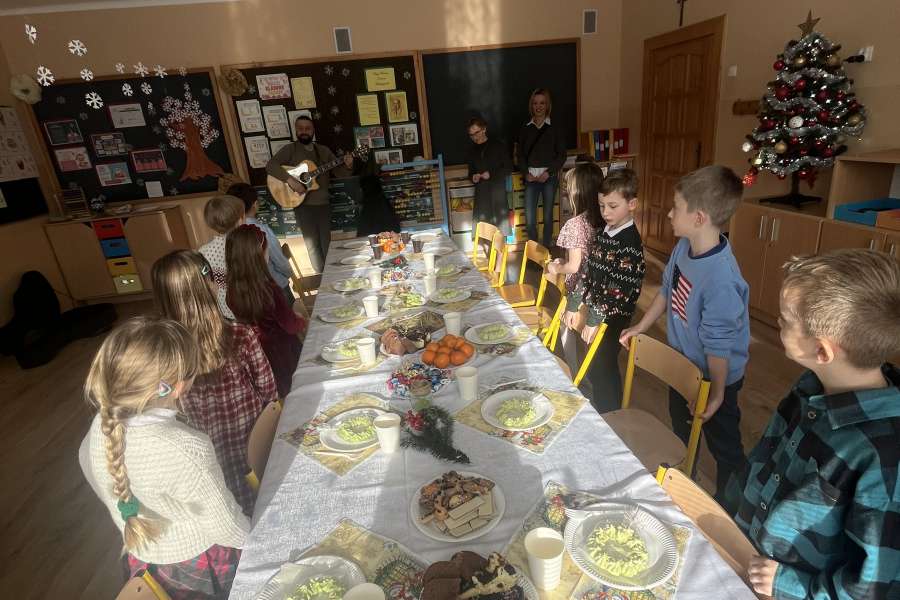 Wigilia klasowa w klasie 1